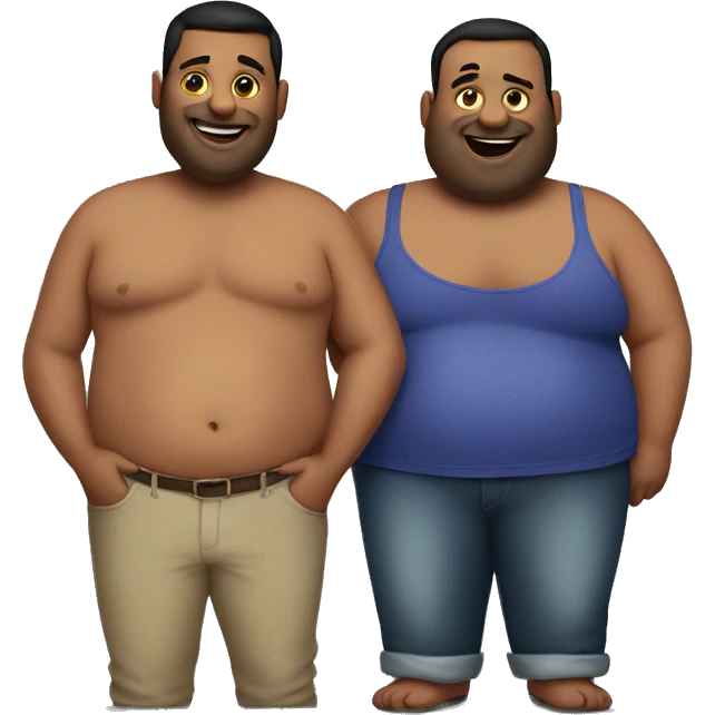 big belly gay couple emoji