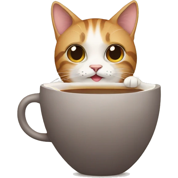 Cat with coffee  emoji