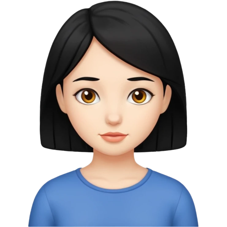 Black haired girl  emoji