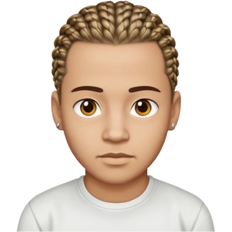 light skin man with cornrows emoji