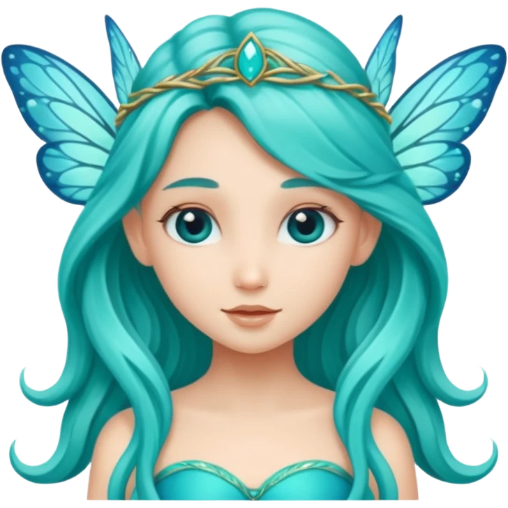 turquoise fairy emoji