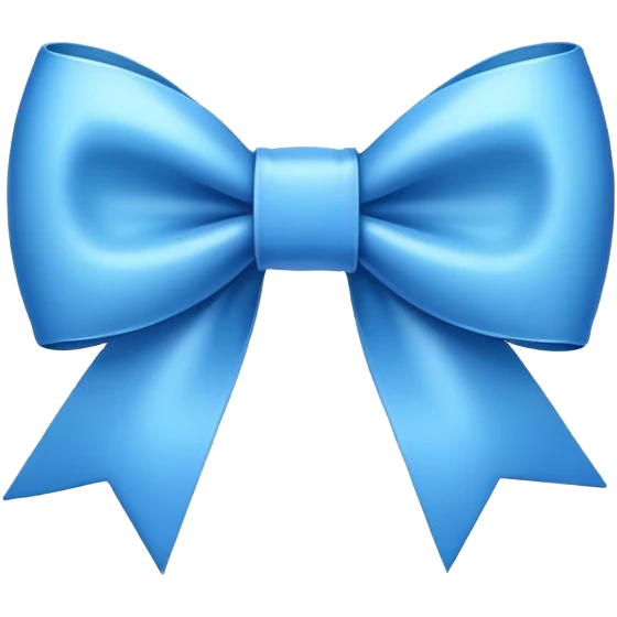 blue bow emoji