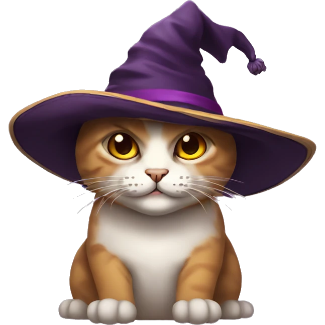Gato con sombrero de bruja emoji
