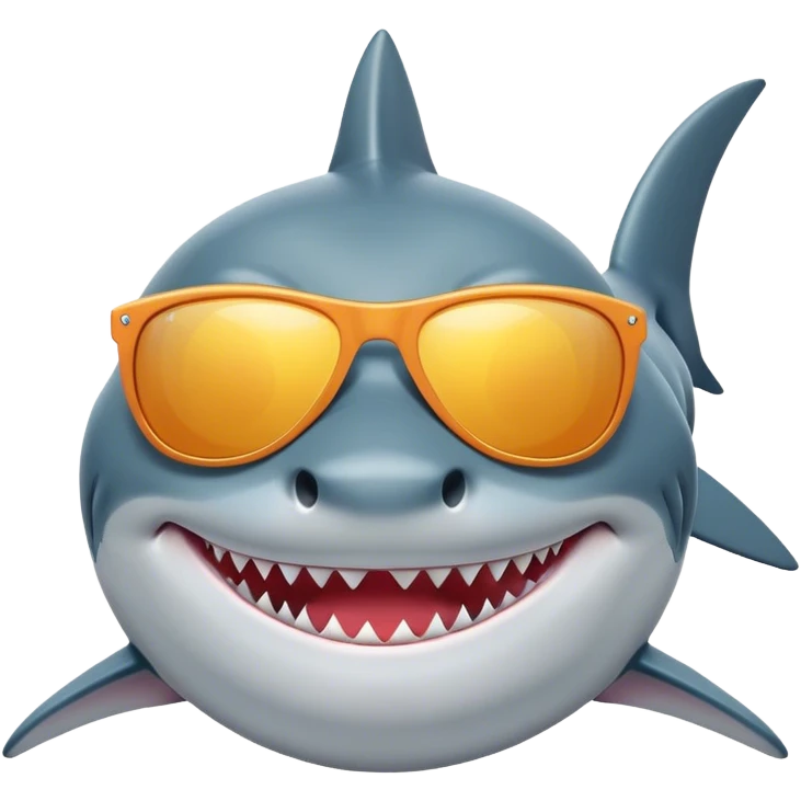 Shark with sunglasses emoji