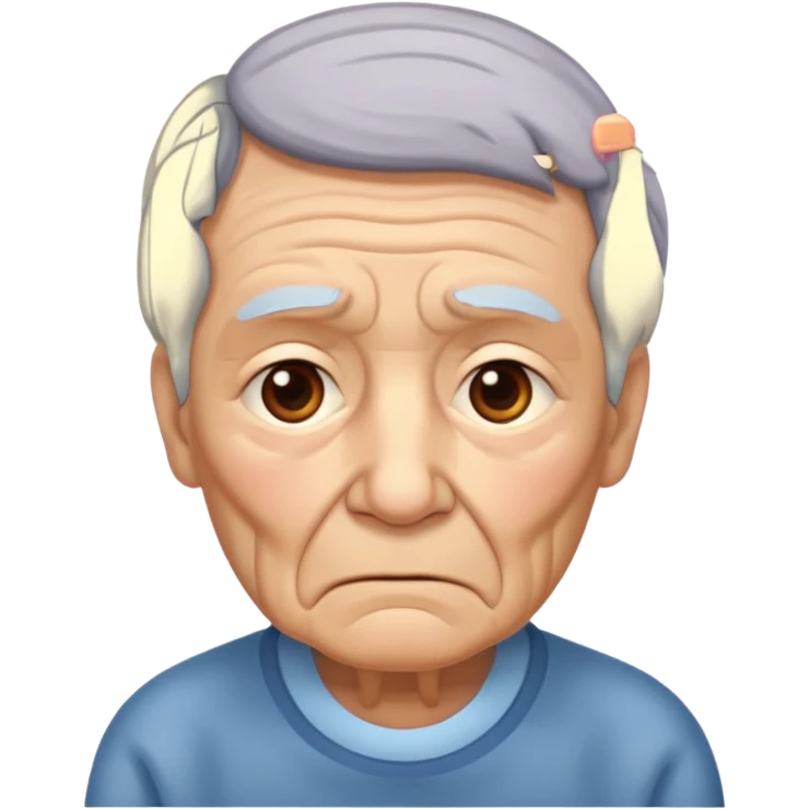 elderly sad emoji