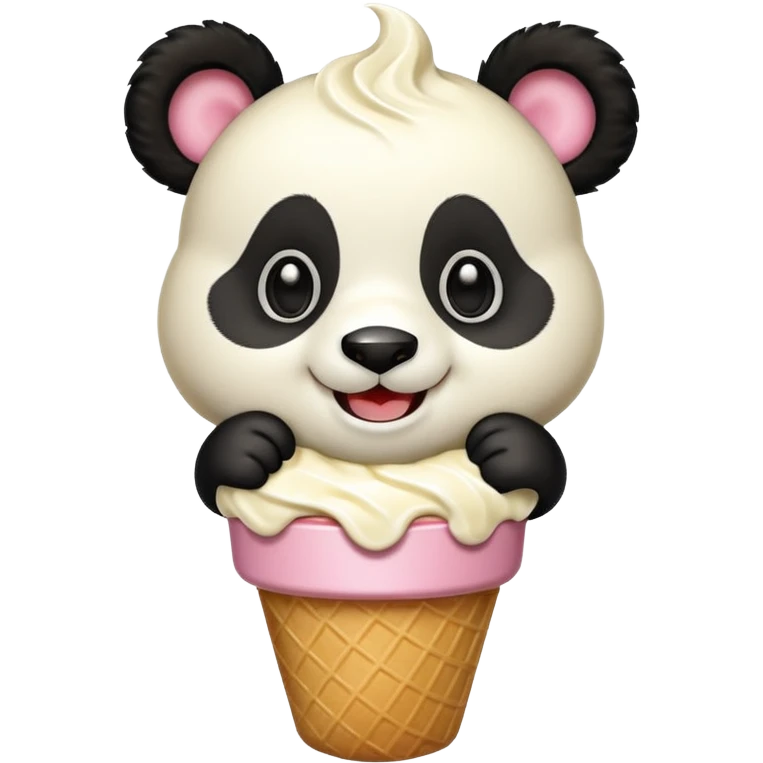 Ice cream panda emoji