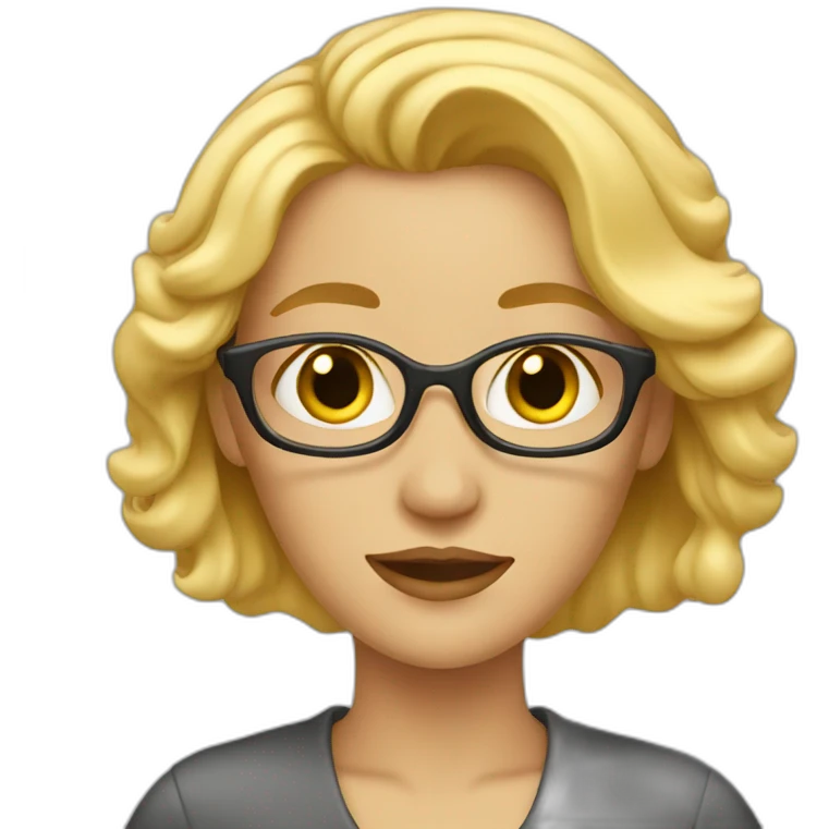 Blonde woman writer emoji