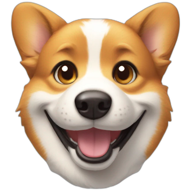 smiling corgi face emoji