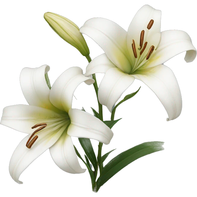 White lilies withered emoji