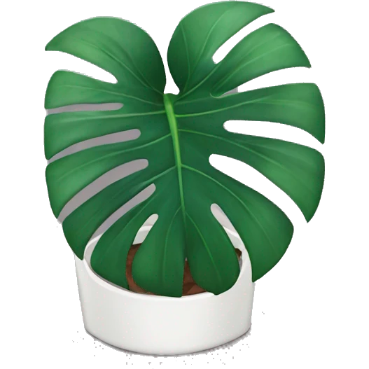 Monstera plant emoji