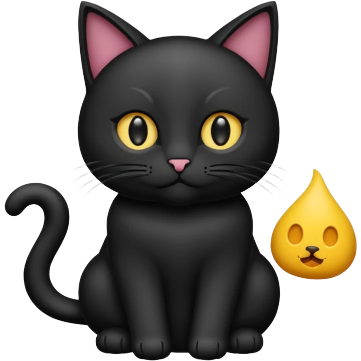 een swarte kat die aan het wenen is emoji