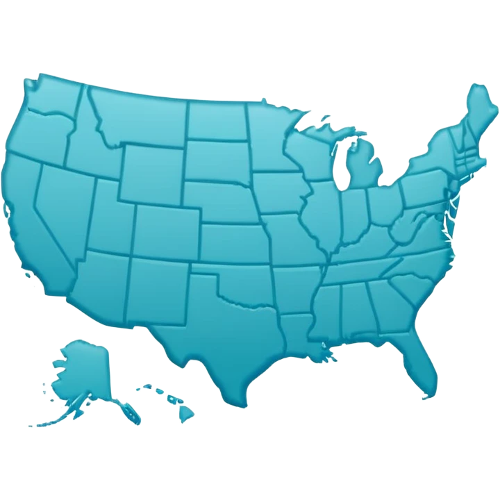 usa usacyan-colored map icon emoji