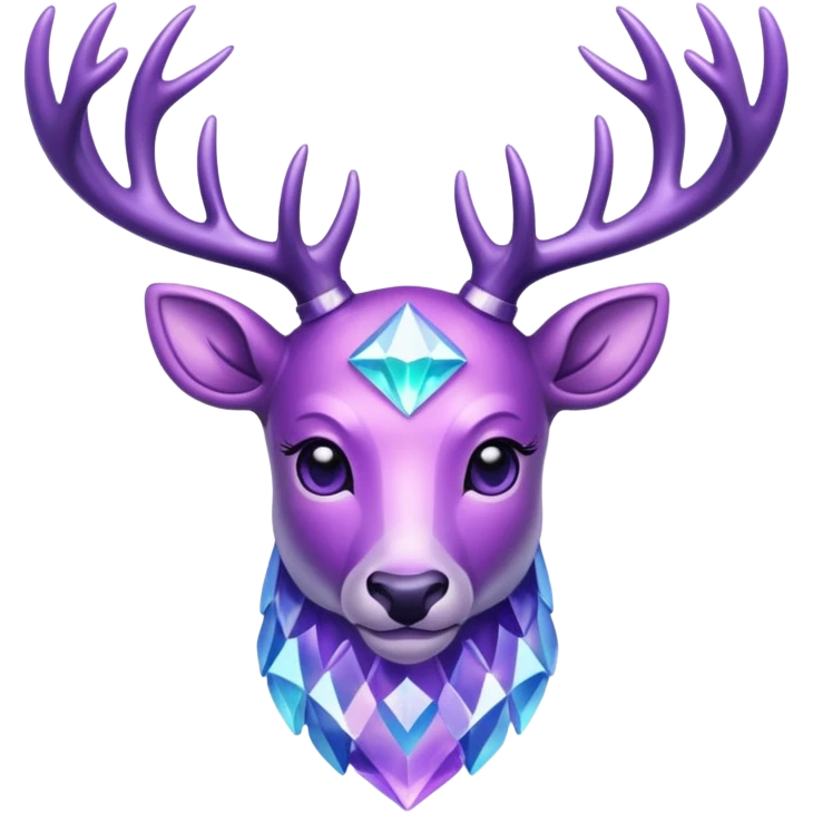 glitter purple and cian pokemon crystal deer emoji