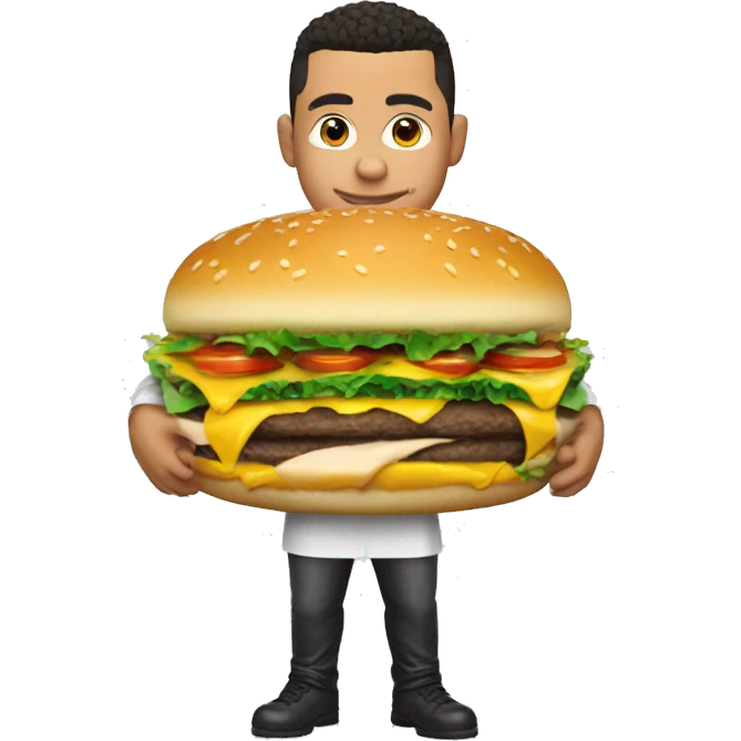 Ronaldo mange un hamburger  emoji