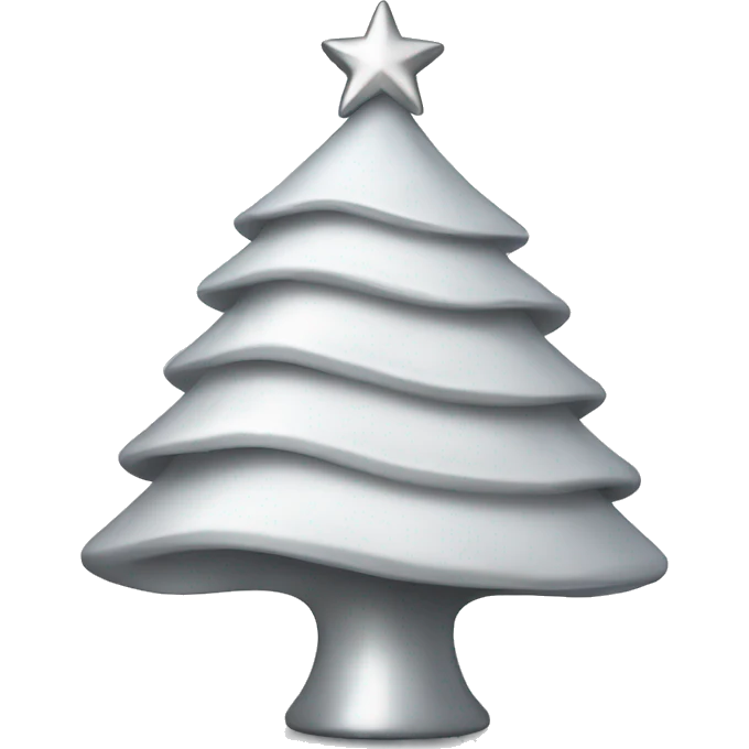 White a silver Christmas tree  emoji