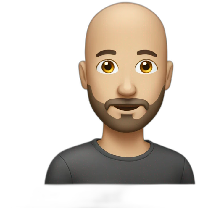 bald man with a beard emoji