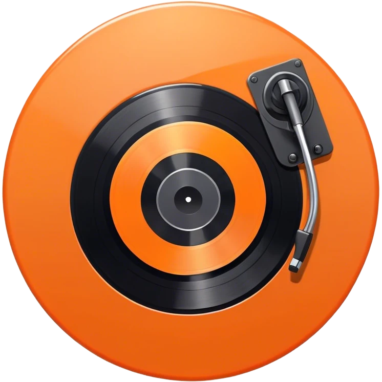 record vinyl orange emoji