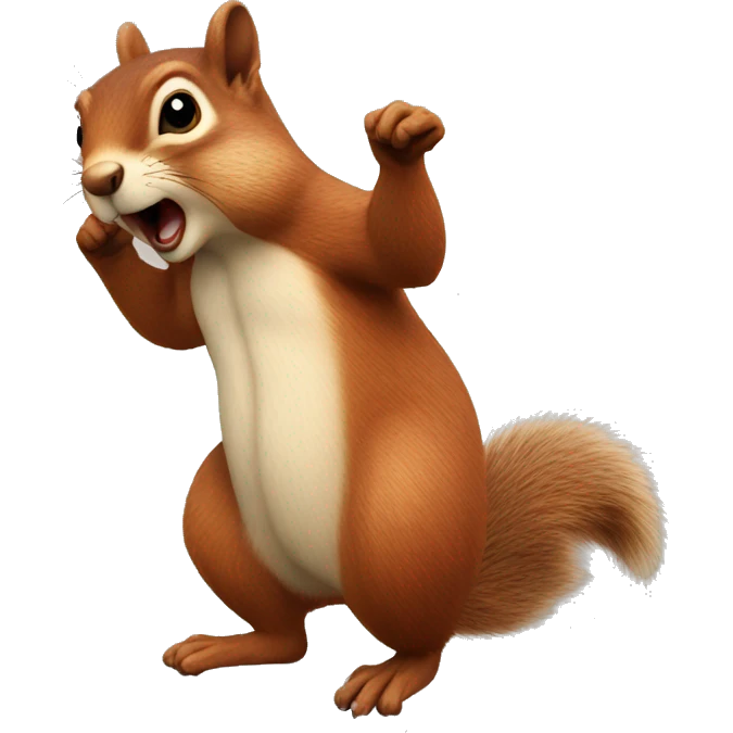 squirrel annoyed. lifelike dancing emoji