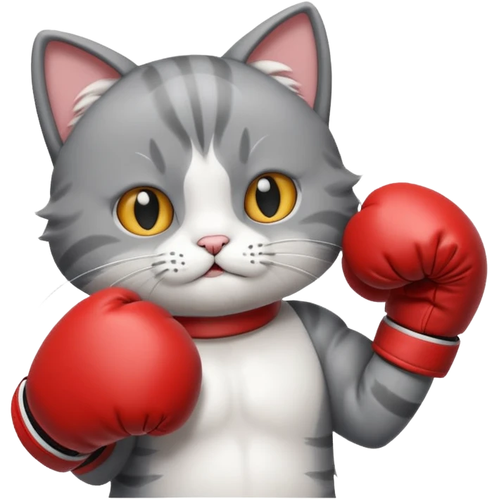 Cat boxing emoji