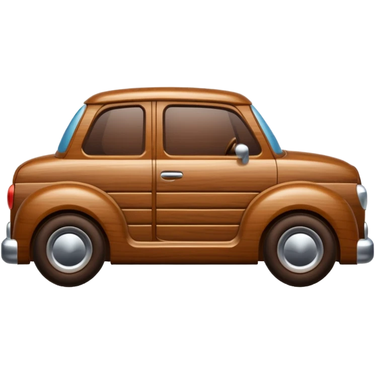wooden car emoji