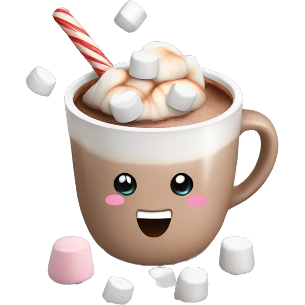 Hot chocolate with marshmallows  emoji