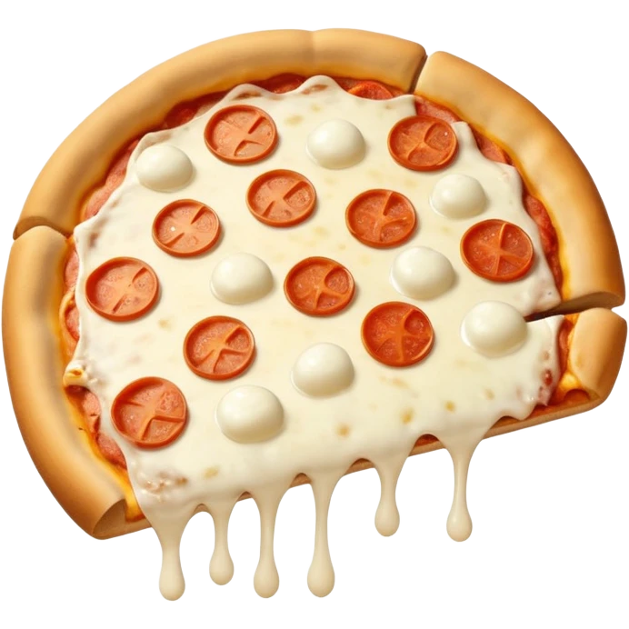 pizza con tantissima mozzarella  emoji