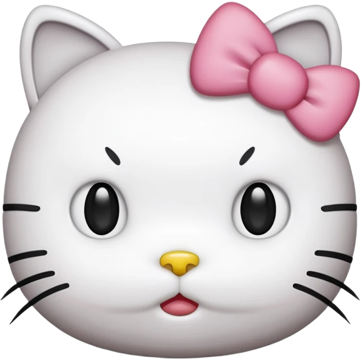 Hello kitty face annoyed emoji