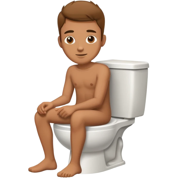 man sitting on toilet emoji