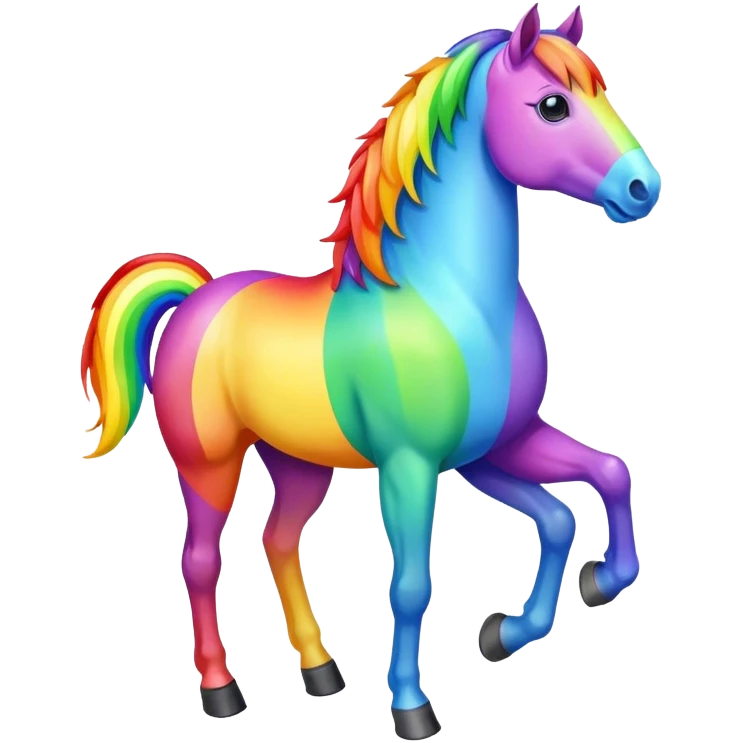 Jegue nas cores do arco-íris  emoji