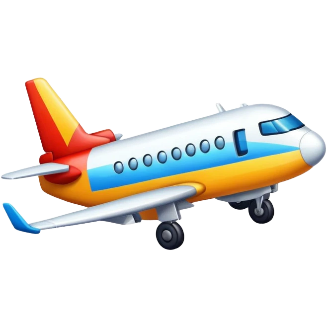 Excited/Energetic pixel airplane with face emoji