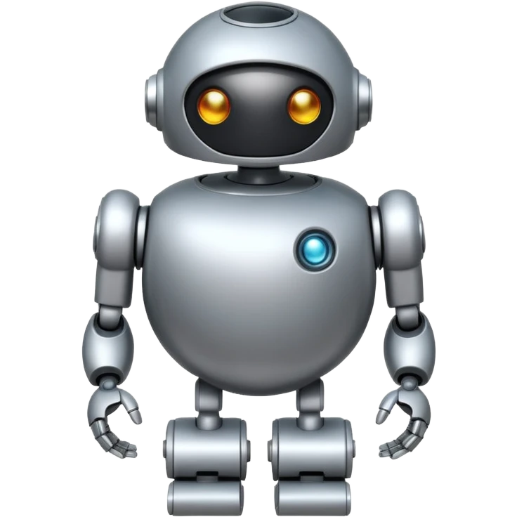 round  robot,one-eye,full body. emoji