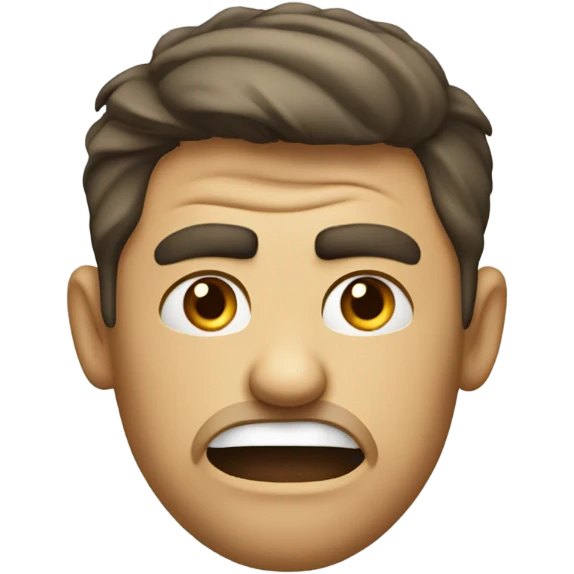 Shaking head and mad emoji