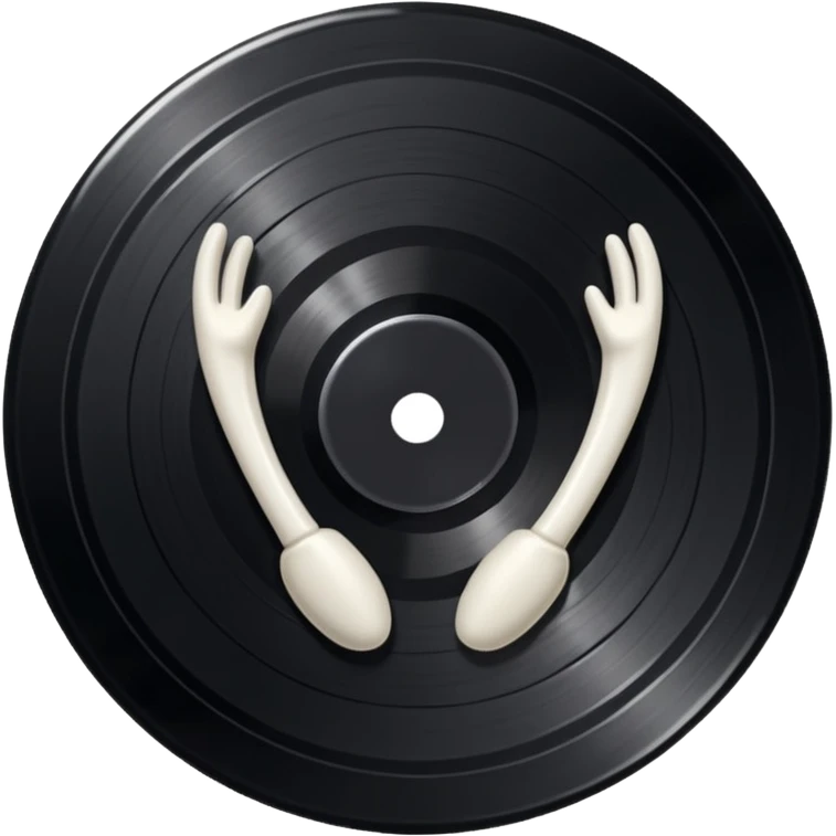 A vynil of Conan Gray's wishbone emoji