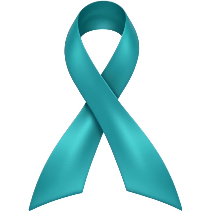 Teal ribbon  emoji