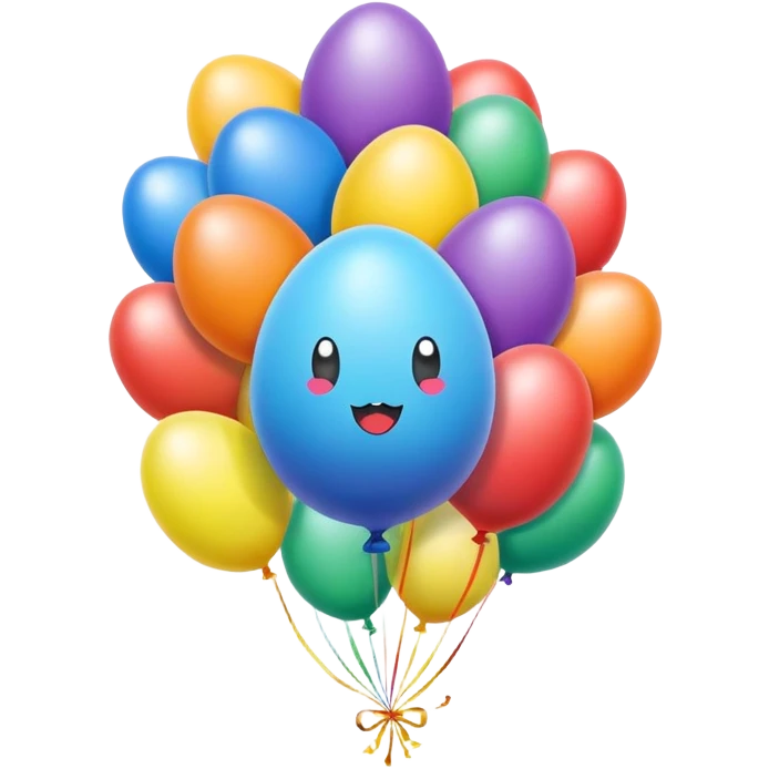 easter rainbow bouncy balloons poopmoji  emoji