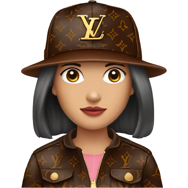 Only Louis Vuitton cap no face emoji