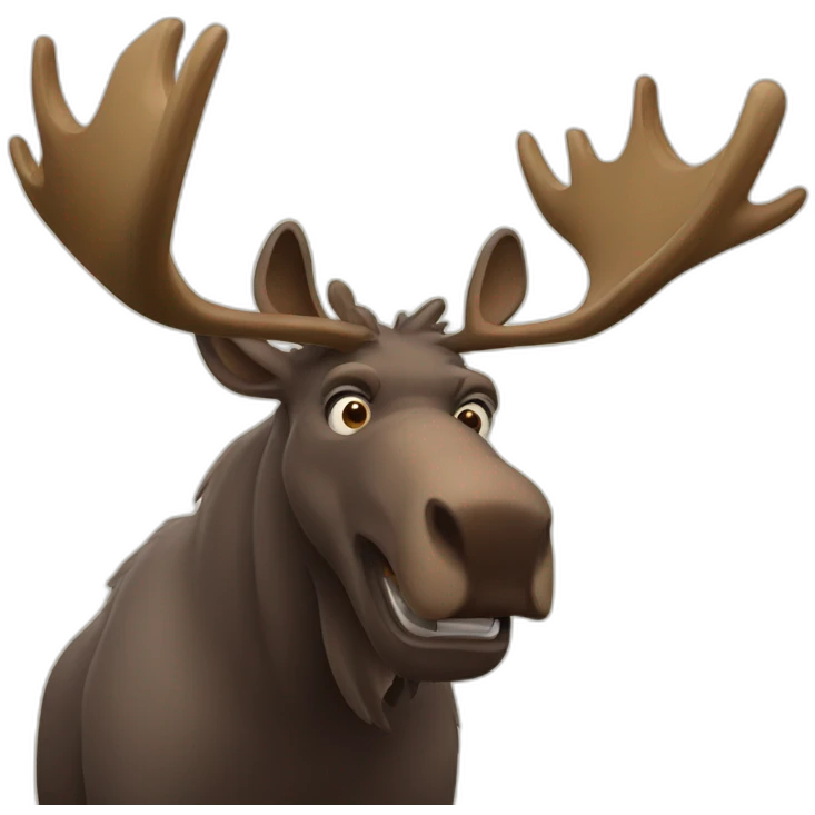 Angry moose emoji