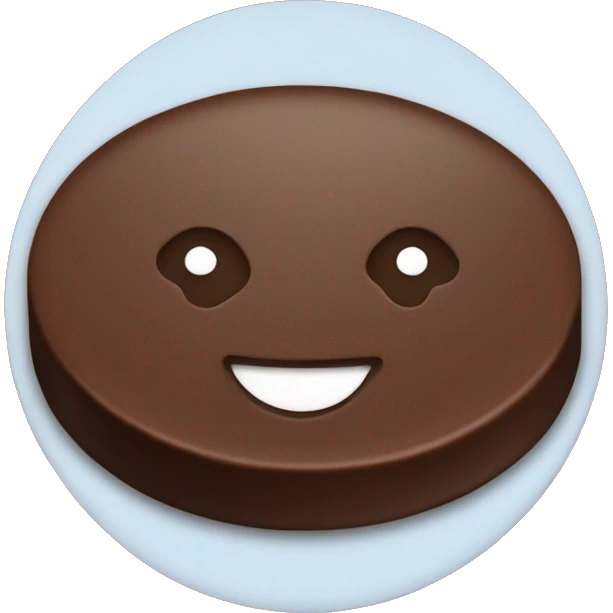 Circle shaped chocolate bar emoji