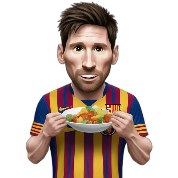 messi eating emoji