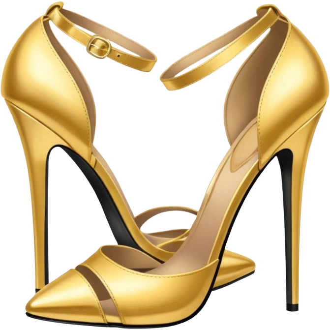 Gold party heels emoji