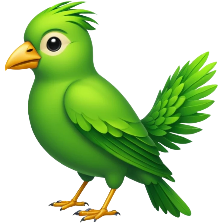 Green bird emoji