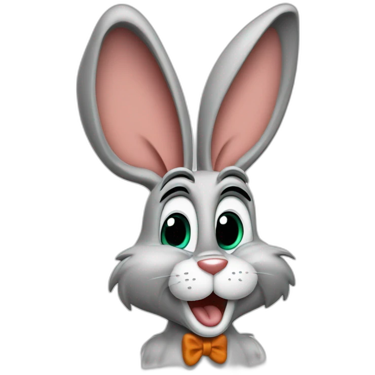 Bugs bunny saying tongue about to say no emoji