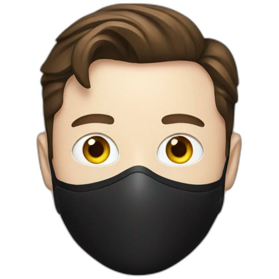 elon musk with gloves and mask emoji