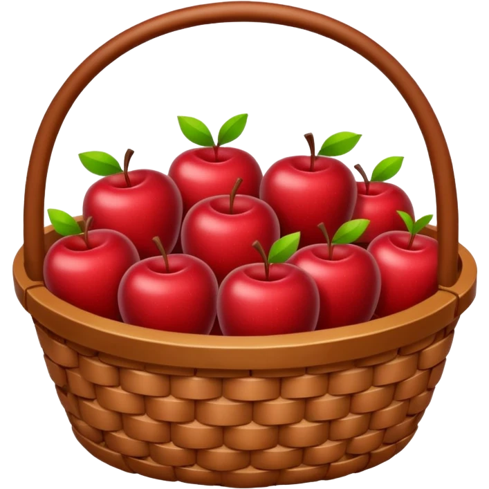 Maroon basket of apples emoji