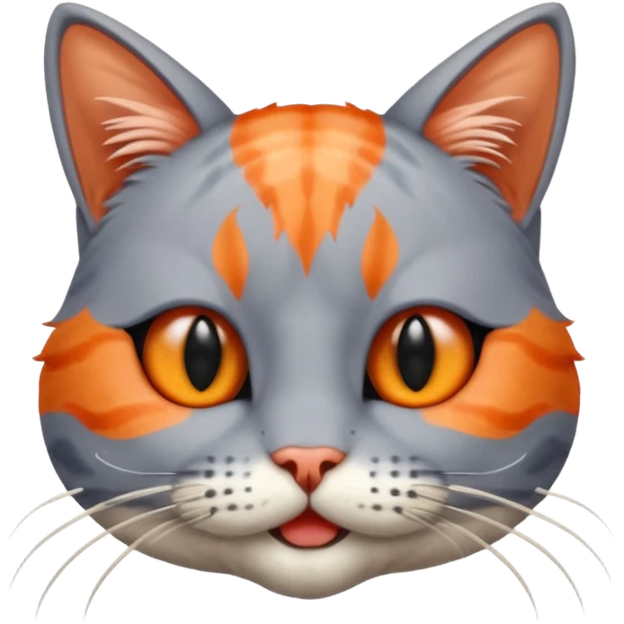 Half Shrimp Half Cat - gray and orange cat head and shrimp body named Trippi Troppi emoji