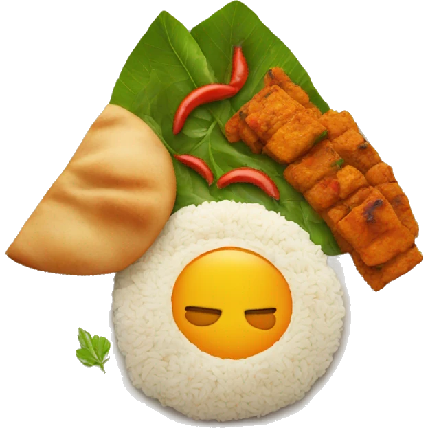 INDIAN FOOD ON A PLATE emoji