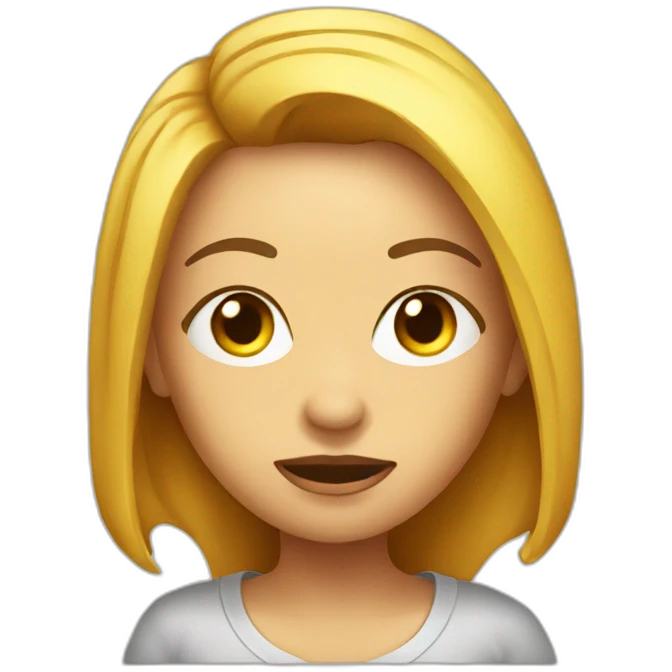 Weird woman wearing a t-shirt with logo of dz emoji