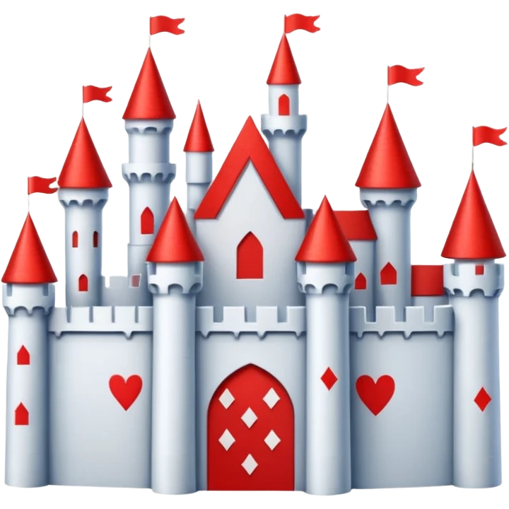 castle made off playing cards emoji