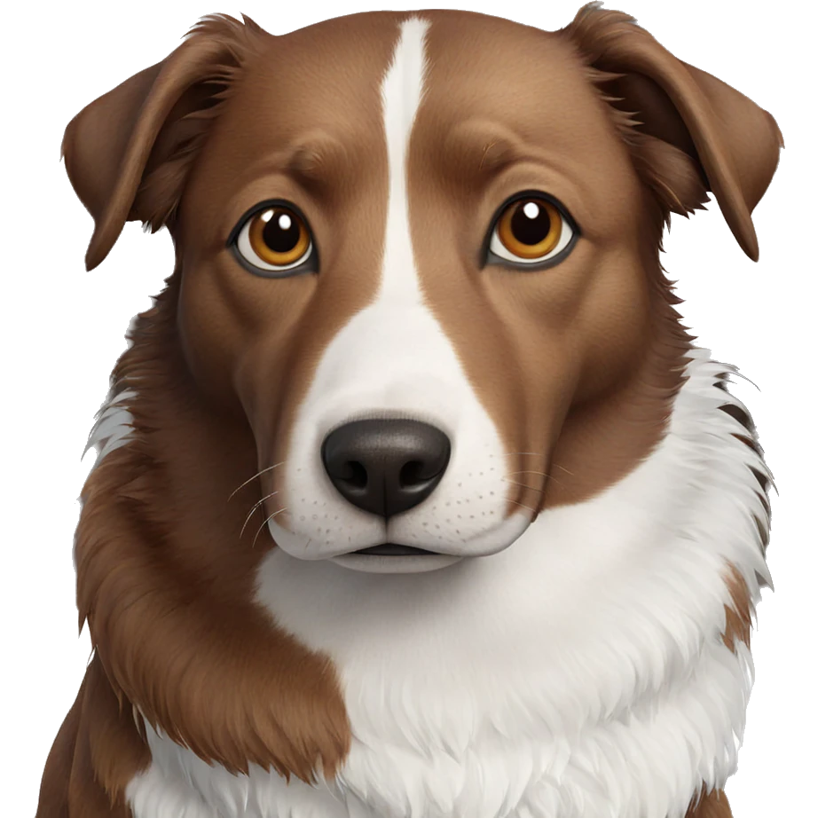realistic dog with brown eyes emoji