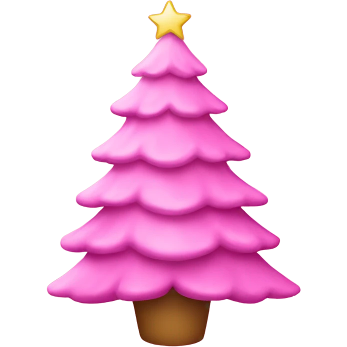 Pink Christmas tree emoji
